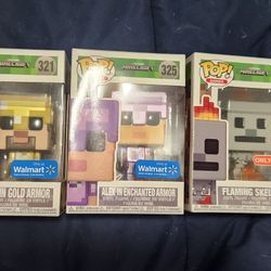 Minecraft Funko Pops 321- 325-326