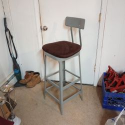 Metal Shop Chair Which Cushion 30 In High