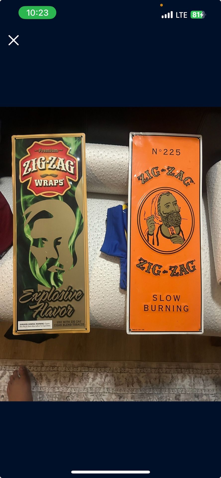 Metal Zig Zag Signs