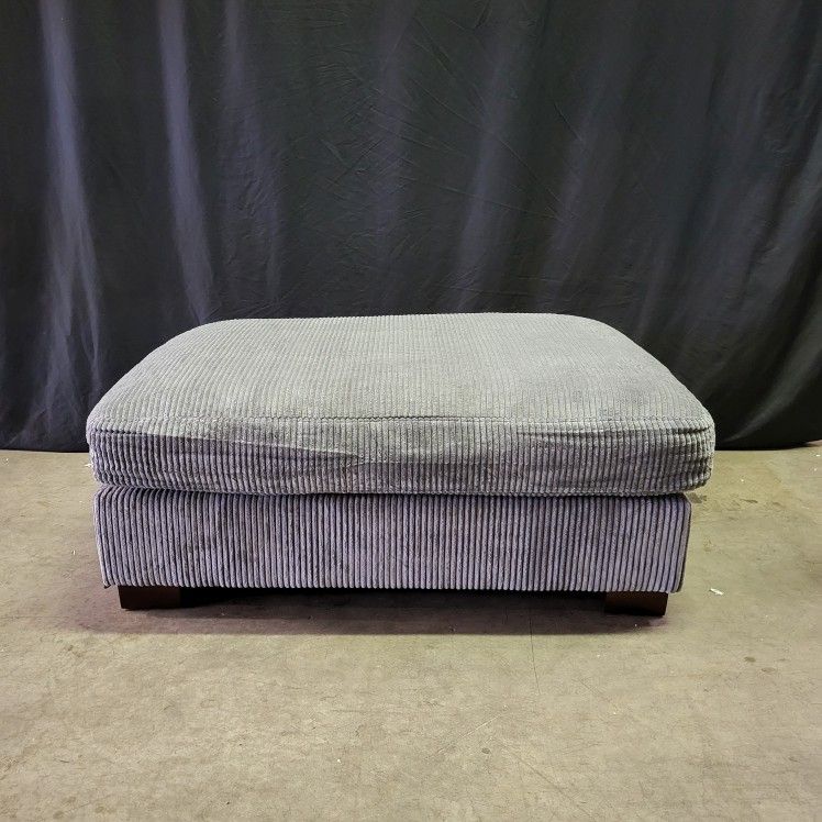Corduroy Fabric Rectangular Ottoman