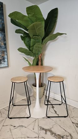 Pub Table Set with 2 Stools