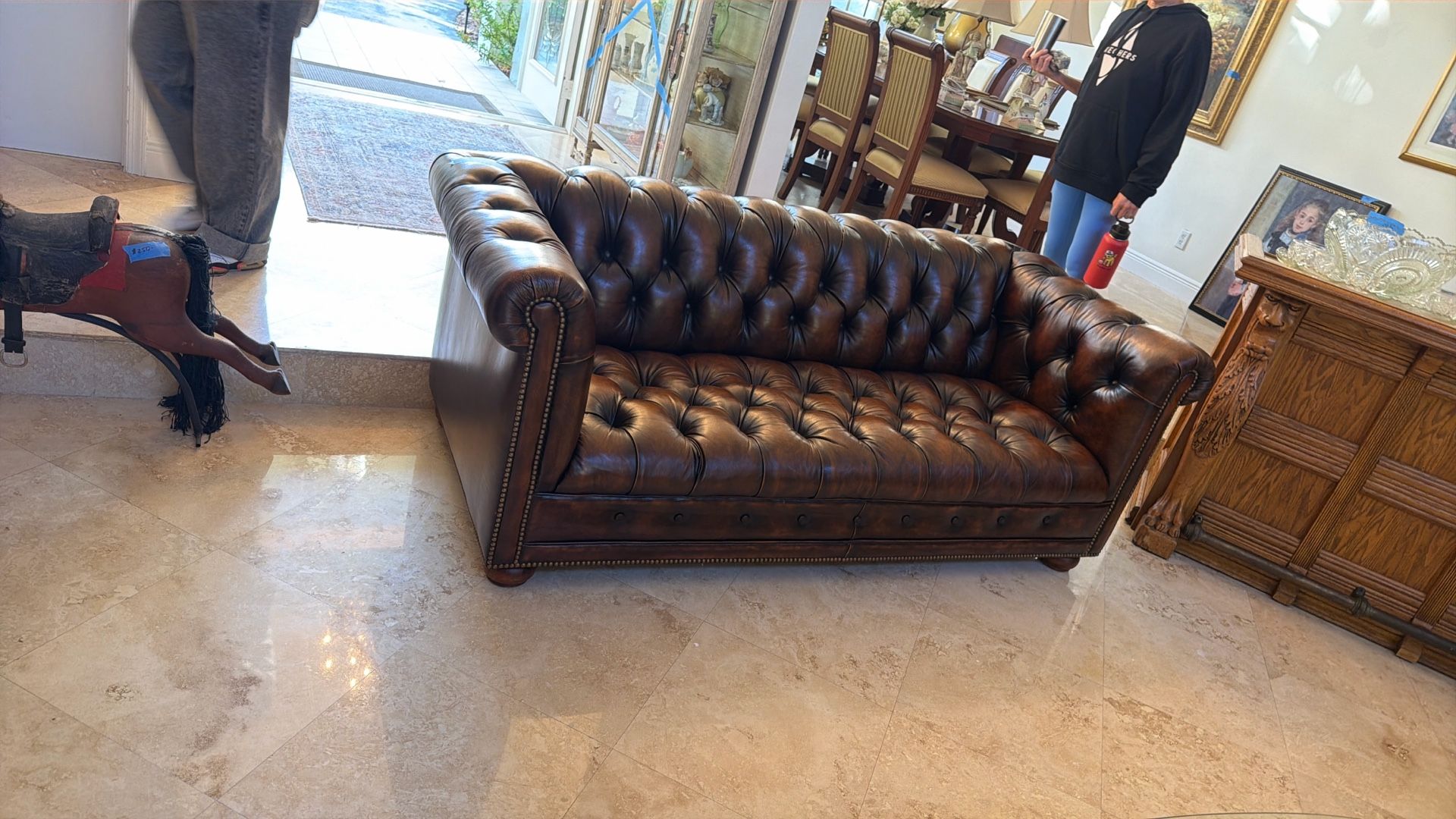 Custom Made Chesterfield Leather Sofas