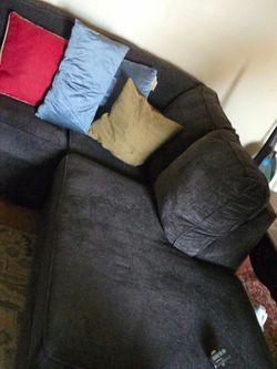 Large Navy Blue Sectional couchwith Chaise