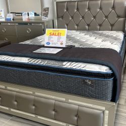 BEAUTIFUL JASMINE QUEEN BED SET!$699!*SAME DAY DELIVERY*NO CREDIT NEEDED*EASY FINANCING*LABOR WEEKEND SALE*