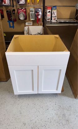 30” Kitchen Sink Cabinet in White , ADU , garage , guest house