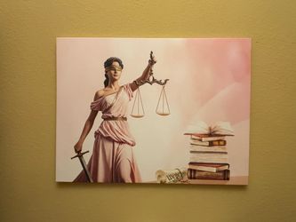 Lady Justice Canvas Wall Art Print