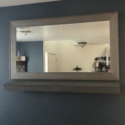 Mirror And Floating Shelf 
