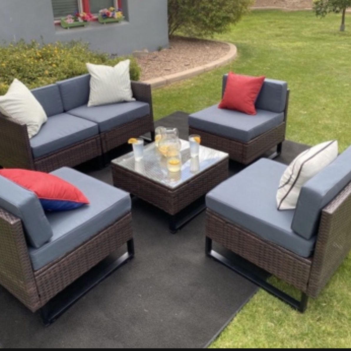 Patio set, outdoor patio sectional, conversation set, Patio Furnitur, 