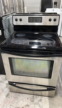 Frigidaire Electric Range – Stainless Glass Top, Self-Clean