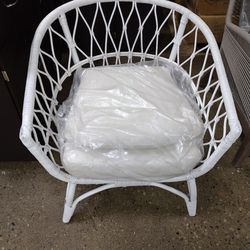 White Boho   Armchair(New In A Box )