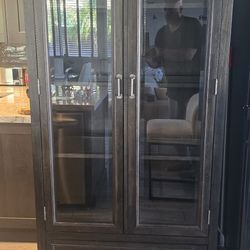 3 Piece Glass Cabinet Set