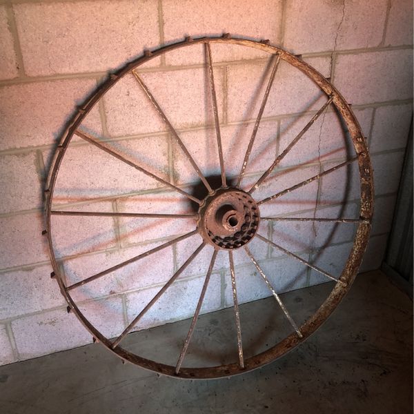 Antique Metal Wagon Wheels for Sale in Chandler, AZ OfferUp