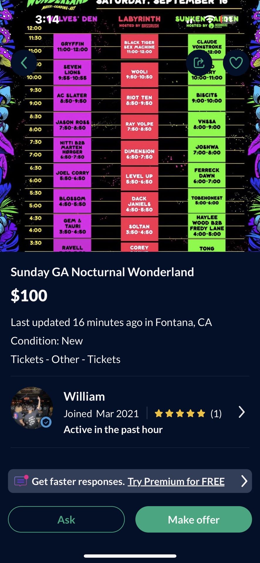 FAKE TICKETS ON OFFER UP READ POST BEFORE BUYING