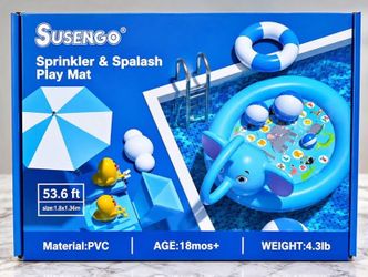 wholesale Susengo Brand Sprinkler And Splash Play Mat 53.6 ft elephant