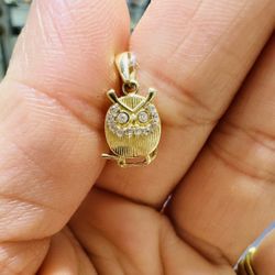14k Owl Pendant 
