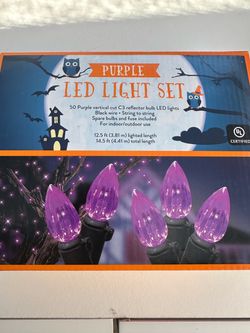 Purple LED Halloween String Light Set