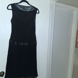Black Dress Size Medium. Black Coat Large 