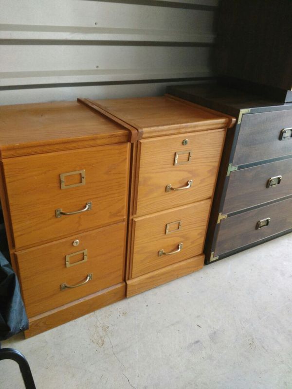 Small wooden file with two drawers for sale for