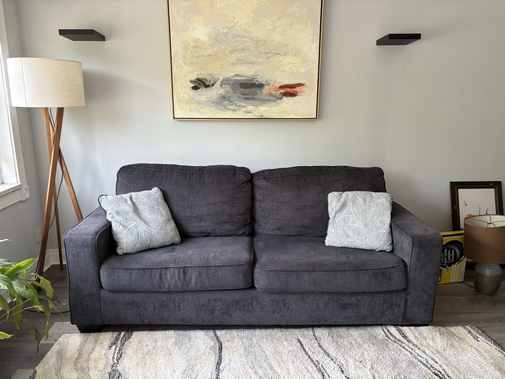 Dark Grey Couch With Pull Out Bed
