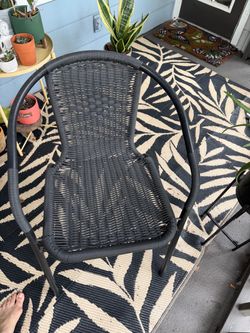 Black Wicker Outdoor Patio Chair