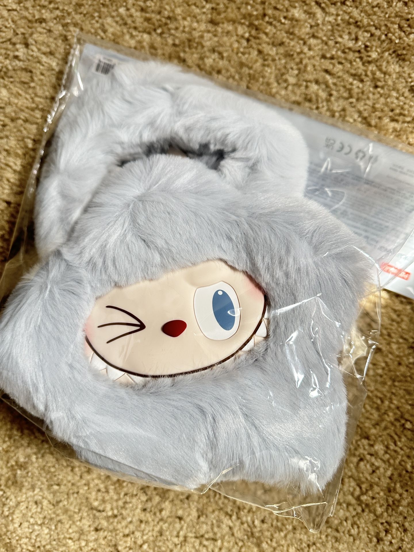 Labubu Blue Plush Flower Bag