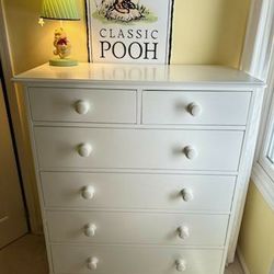 Pottery Barn Tall White Catalina Dresser