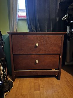 2-Drawer Wood Nightstand/Dresser (Fixer Upper/Easy Repair)