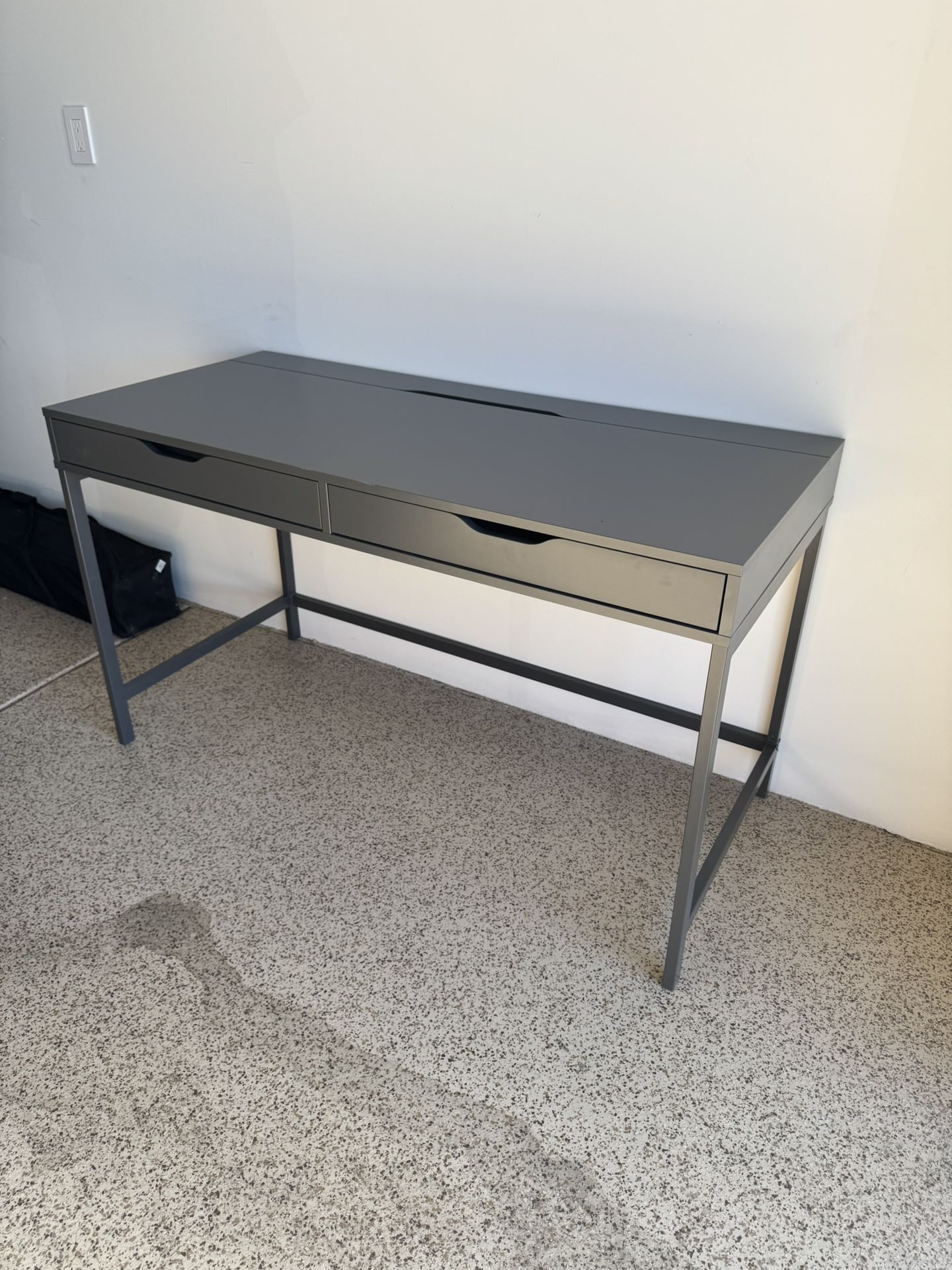 Dark Gray IKEA Alex 2 Drawer Desk