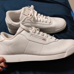 white Reebok Princess classic leather sneakers 