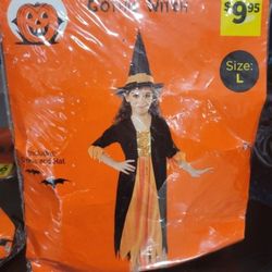 New Large Girls Pirate & Witch Halloween Costume 