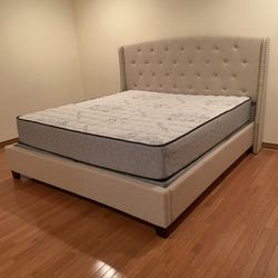 New In Box King Bed Frame With Mattress (Read Description Below)