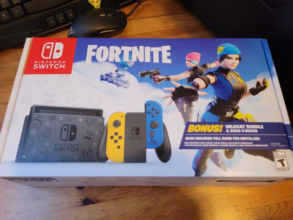 Nintendo Switch Fortnite Wildcat bundle sealed new!