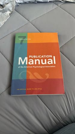 Publication Manual Of America Psychologist Association
