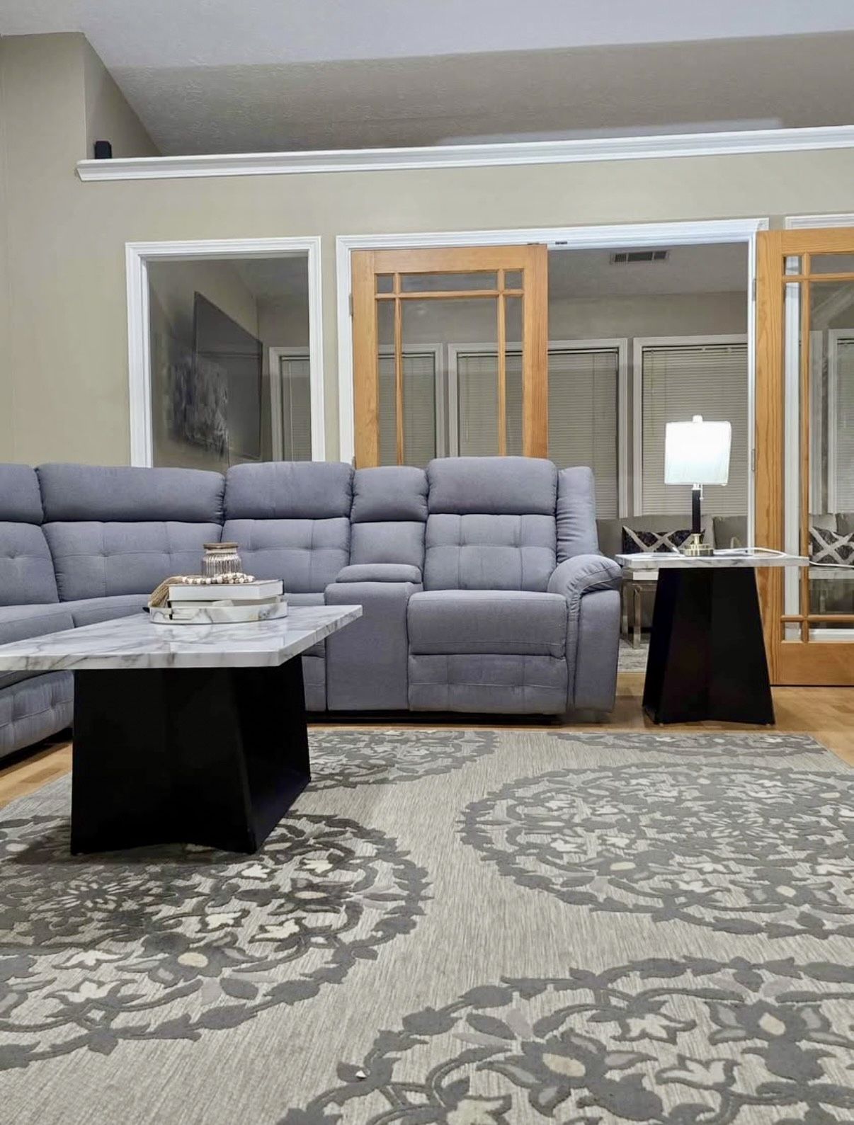NEW GRAY RECLINER SECTIONAL 🔥 🚚
