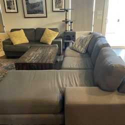 Couch/Sofa With chaise and Love Seat 