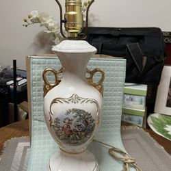 Vintage Lamp With Gold Trim