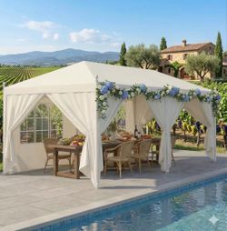 New Other Hoteel 10'x20' Outdoor Canopy Party Tent With 6 Removable Sidewalls, White