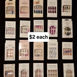 $2 Each (Press On Nails Perfect For Holidays, Wedding, Quinceaneras, Date Night, Christmas, New Years)