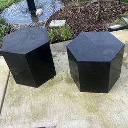 black metal side tables