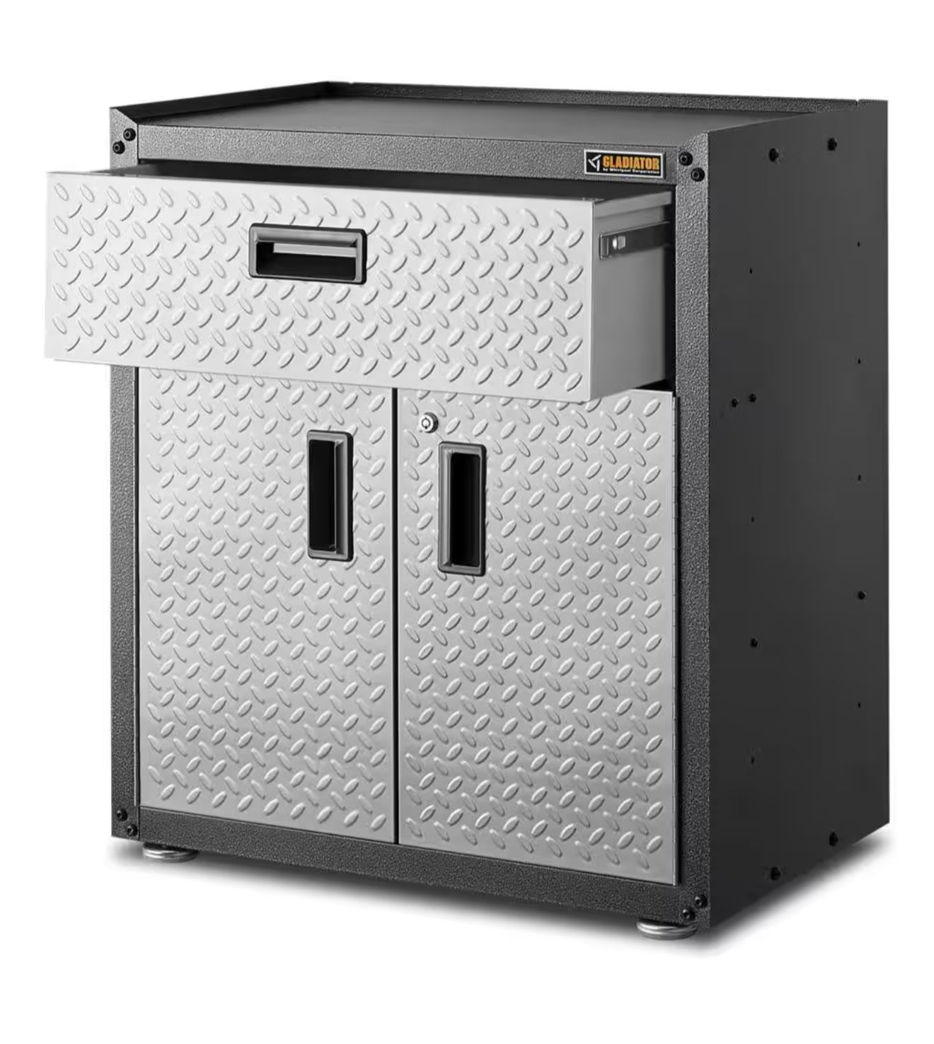 Gladiator Ready-to-Assemble 3/4 Door GearBox 28.0-in W x 31.0-in H x 18.0-in D Freestanding Steel Garage Cabinet in Gray