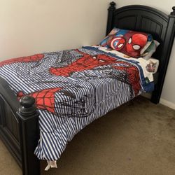 Pottery Barn black Twin Bed