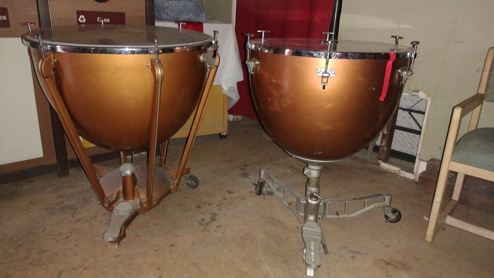Pair Of Ludwig Orchestral Timpanis $600