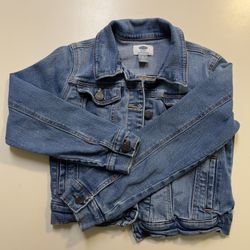 Old Navy Children Med Wash Blue Denim Stretch Cotton Blend Jean Jacket Size M/8
