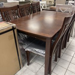 Brand new Kitchen Dinning Table Set W 6 Chairs, still in box, more styles available  Payments & delivery available