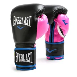 12oz Everlast Powerlock Boxing Gloves Black Pink