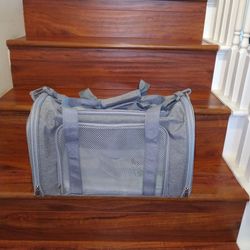 Soft-Sided Pet Carrier Bag Gray