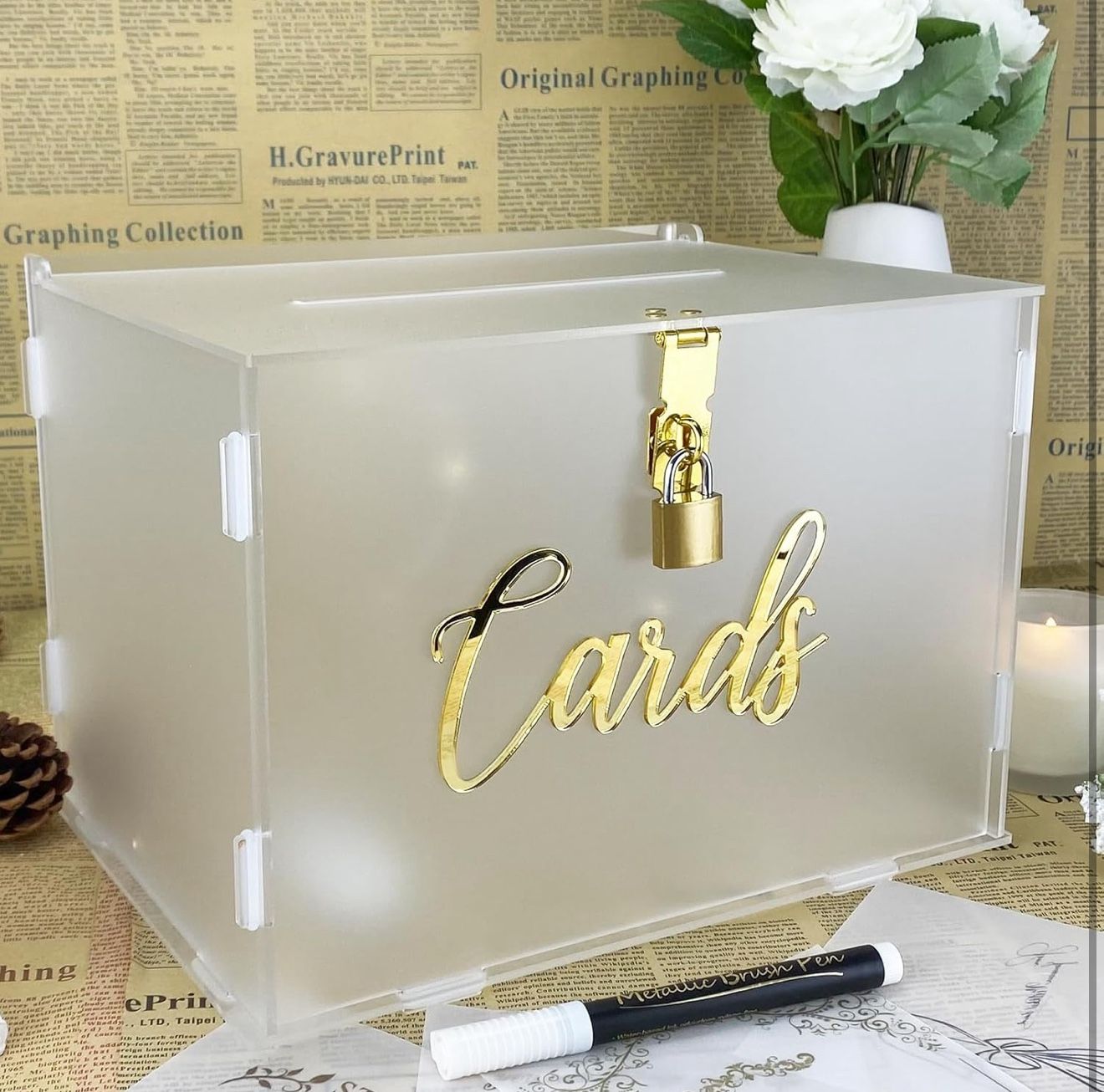 Wedding Card Box With Lock And Key