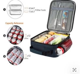 Insulated Lunch Cooler Bag with Side Pockets