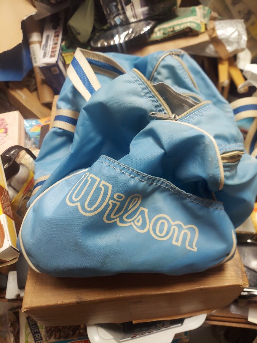 Vintage 1970s Blue Wilson Sports Gym Bag