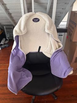 Office Chair Blanket Lavender Cream